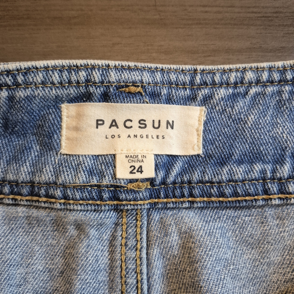 PacSun Light Blue Acid Wash Denim Mini Skirt - Picture 11 of 12